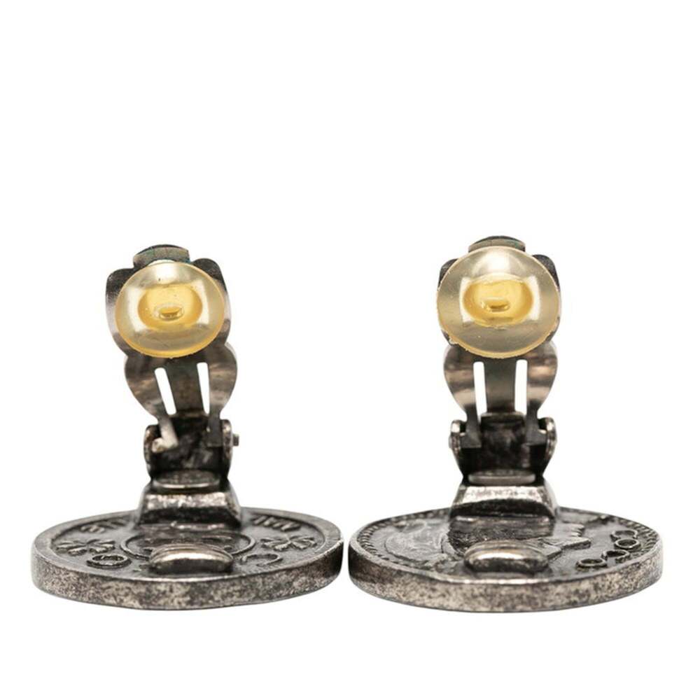 CHANEL Silver Logo Earrings - Picture 3 of 5
